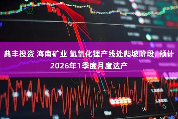 典丰投资 海南矿业 氢氧化锂产线处爬坡阶段, 预计2026年1季度月度达产